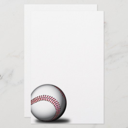 Baseball Stationery Briefpapier (Voorkant / Achterkant)