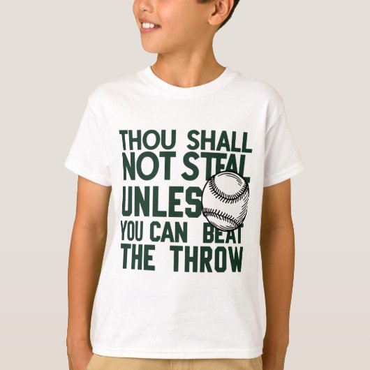 Baseball Stealing Humor Shirt (Voorkant)