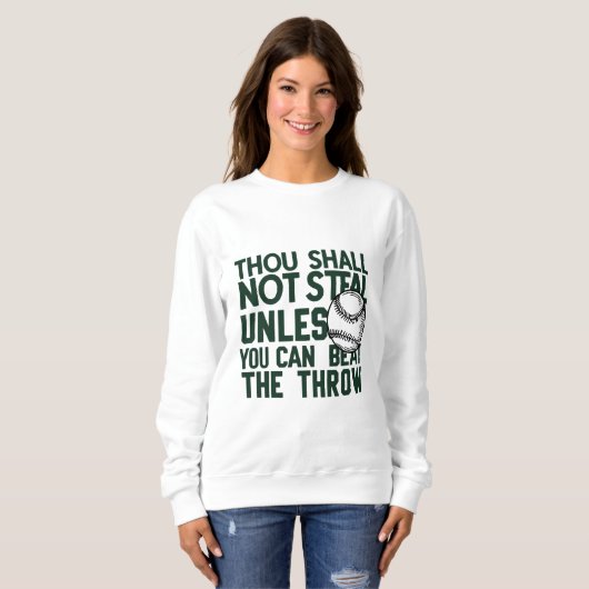 Baseball Stealing Humor Shirt (Voorkant volledig)