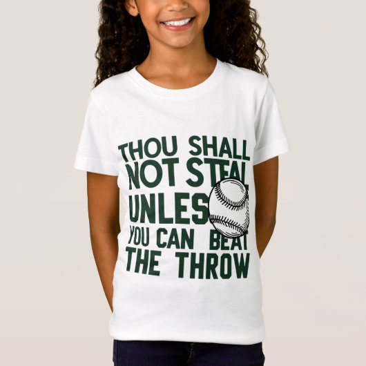 Baseball Stealing Humor Shirt (Voorkant)