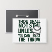 Baseball Stealing Humor Shirt Button (Voorkant / Achterkant)