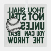 Baseball Stealing Humor Shirt Glas Ornament (Achterkant)