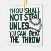 Baseball Stealing Humor Shirt Keramisch Ornament (Links)