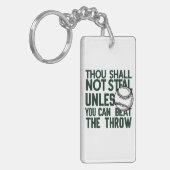 Baseball Stealing Humor Shirt Sleutelhanger (Voorkant Links)