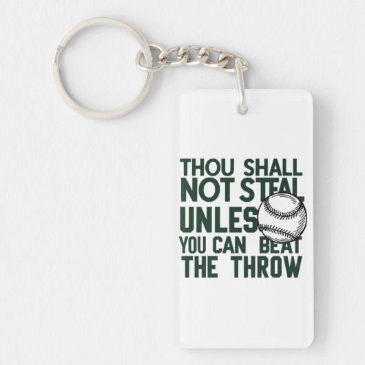 Baseball Stealing Humor Shirt Sleutelhanger (Voorkant)