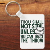 Baseball Stealing Humor Shirt Sleutelhanger (Voorkant)