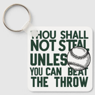 Baseball Stealing Humor Shirt Sleutelhanger