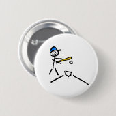 Baseball Stick Figuur Ronde Button 5,7 Cm (Voorkant /achterkant)