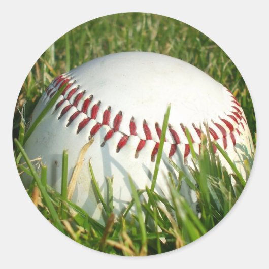 Baseball-stickers Ronde Sticker (Voorkant)