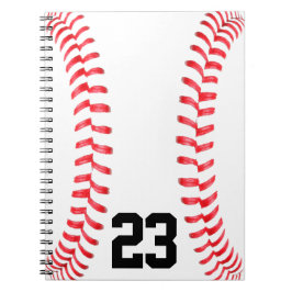Baseball Stiks & Aangepaste Rugnummer Notitieboek