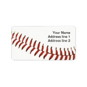 baseball stiksels adreslabel etiket (Voorkant)