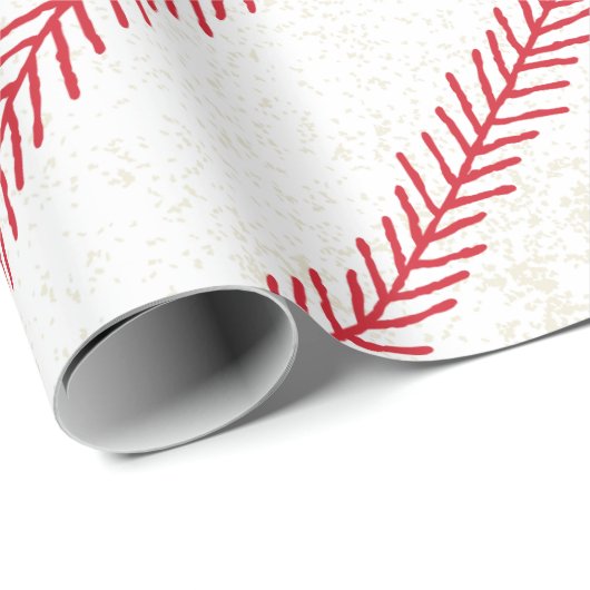 Baseball Stitch Wrapping Paper Cadeaupapier (Rol Hoek)