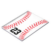 Baseball Stitches & Custom Jersey Number Notitiebo Notitieboek (Linkerzijde)