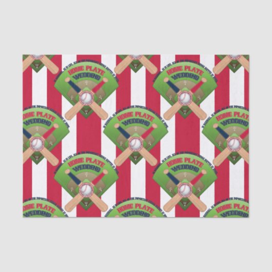Baseball Stitches Home Bord Wedding 1-WARE WRAP Tissuepapier (Voorkant)