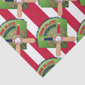 Baseball Stitches Home Bord Wedding 1-WARE WRAP Tissuepapier (Detail)