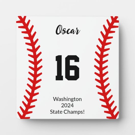 Baseball Stitches Home plaque Fotoplaat (Voorkant)