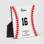 Baseball Stitches Home plaque Fotoplaat (Voorkant)
