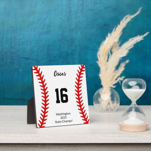 Baseball Stitches Home plaque Fotoplaat (Insitu)