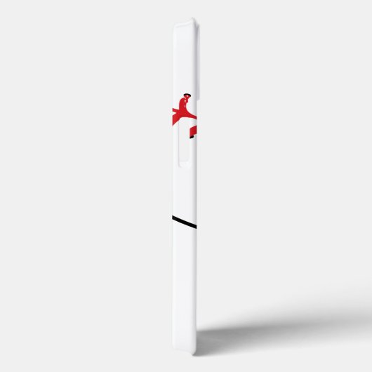 Baseball Stitches Monogram en Team Number Case-Mate iPhone Case (Achterkant / Rechts)