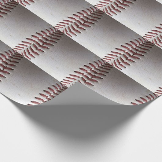 Baseball Stitches (verticaal) Cadeaupapier (Hoek)