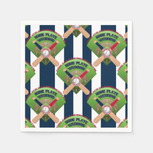 Baseball Stitches, we hebben 3-PAPIER NAPKINS gehu Servetten