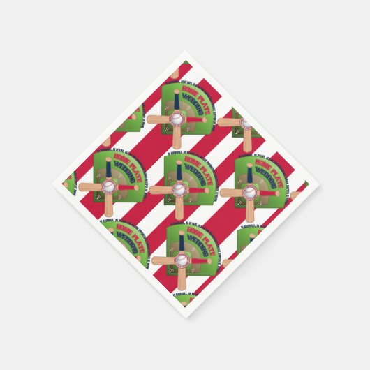 Baseball Stitches, we zijn getrouwd met 1-PAPIER N Servet (Hoek)