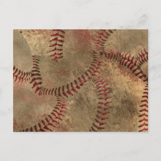 Baseball Stitching Collage Background Briefkaart (Voorkant)