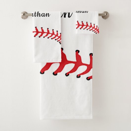 Baseball Stitching Design Bath Towel Set Bad Handdoek (Insitu)
