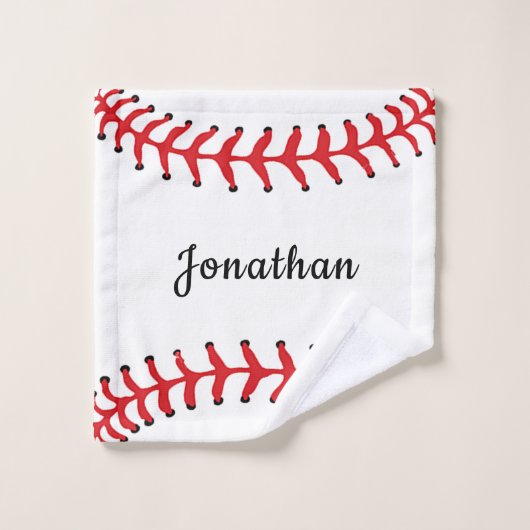 Baseball Stitching Design Bath Towel Set Bad Handdoek (Wasdoekje)