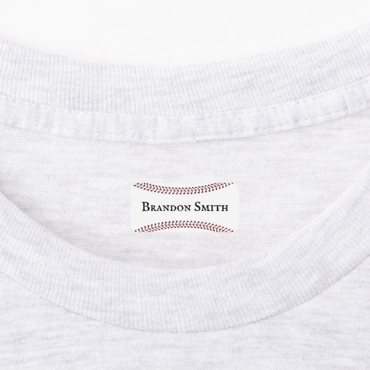 Baseball Stitching Design Name Labels (Aangebracht)