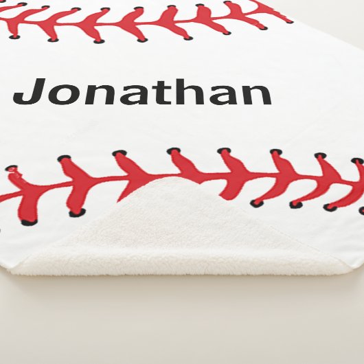 Baseball Stitching Design Sherpa Blanket Deken (3/4)