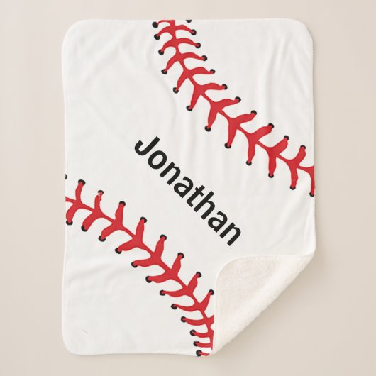 Baseball Stitching Design Sherpa Blanket Deken (Voorkant)