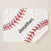 Baseball Stitching Design Sherpa Blanket Deken (Voorkant (horizontaal))
