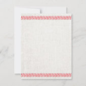 Baseball Stitching Sport Thema 5e Verjaardag Party Kaart (Achterkant)