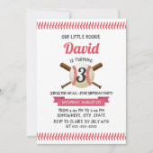 Baseball Stitching Sports Thema Birthday Party Kaart (Voorkant)