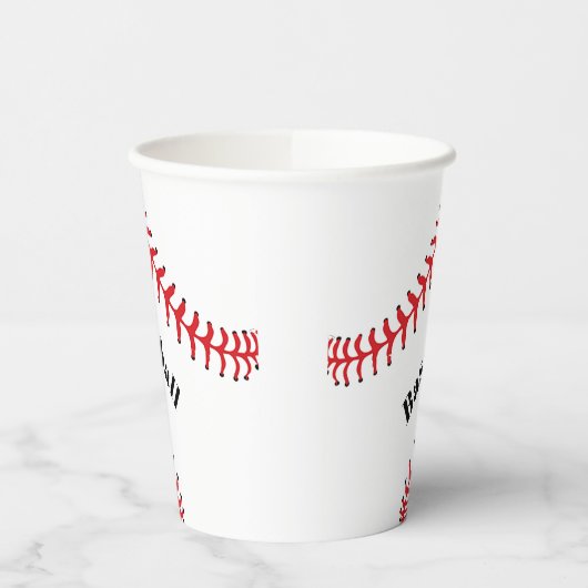 Baseball Stitting Design Cup Papieren Bekers (Links)