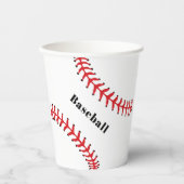 Baseball Stitting Design Cup Papieren Bekers (Voorkant)