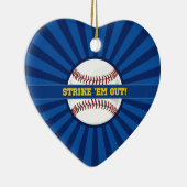 Baseball Strike: Em Out Keramisch Ornament (Rechts)