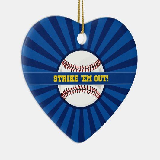 Baseball Strike: Em Out Keramisch Ornament (Rechts)