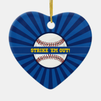 Baseball Strike: Em Out Keramisch Ornament