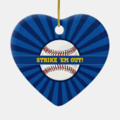 Baseball Strike: Em Out Keramisch Ornament (Achterkant)