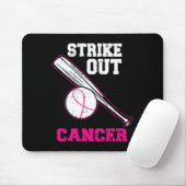 Baseball Strike Out Cool Borstkanker Bewustzijn G Muismat (Met muis)