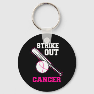 Baseball Strike Out Cool Borstkanker Bewustzijn G Sleutelhanger