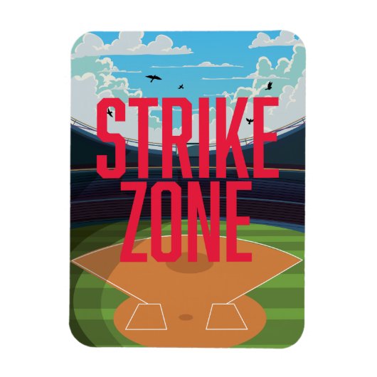 Baseball Strike Zone Magneet (Verticaal)