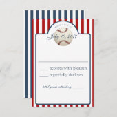 Baseball Stripes Response Kaart (Voorkant / Achterkant)