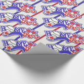 Baseball strips voor thuisgebruik cadeaupapier (Hoek)