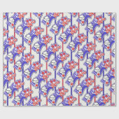 Baseball strips voor thuisgebruik cadeaupapier (Vlak)