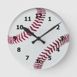 Baseball Style Clock met cijfers Ronde Klok