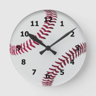 Baseball Style Clock met cijfers Ronde Klok