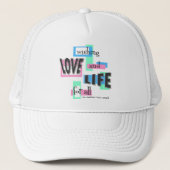 Baseball-style hat to promote life. trucker pet (Voorkant)